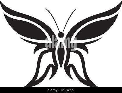 Farfalla semplice concettuale, icona colorata. Logo. Illustrazione Vettoriale Illustrazione Vettoriale
