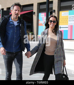 Andrea McLean e Nick Feeney fuori ITV Studios con: Andrea McLean, Nick Feeney dove: Londra, Regno Unito quando: 01 Apr 2019 Credit: rocciosa/WENN.com Foto Stock