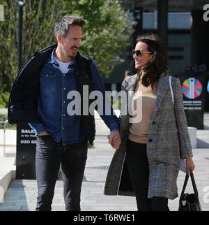 Andrea McLean e Nick Feeney fuori ITV Studios con: Andrea McLean, Nick Feeney dove: Londra, Regno Unito quando: 01 Apr 2019 Credit: rocciosa/WENN.com Foto Stock