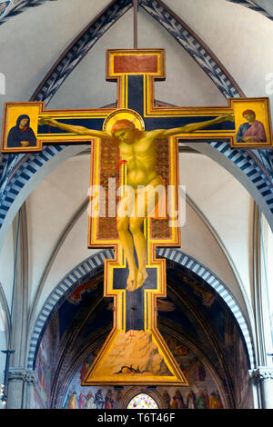 Crocifisso di Giotto, circa 1288-1289, Basilica di Santa Maria Novella, Chiesa di Santa Maria Novella, Firenze, Toscana, Italia, Europa Foto Stock