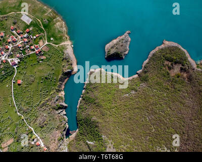 Vista aerea di Rama lago o Ramsko jezero , Bosnia e Erzegovina Foto Stock