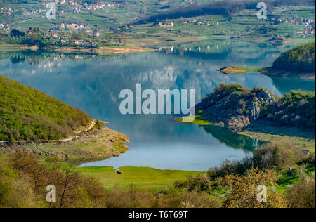 Vista aerea di Rama lago o Ramsko jezero , Bosnia e Erzegovina Foto Stock