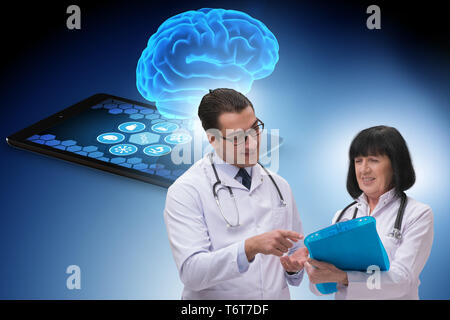 Due medici nel concetto di telemedicina Foto Stock