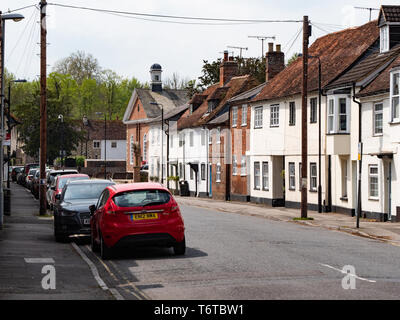 Casa facciate in South Street, Wilton, Salisbury, Wiltshire, Regno Unito. Foto Stock