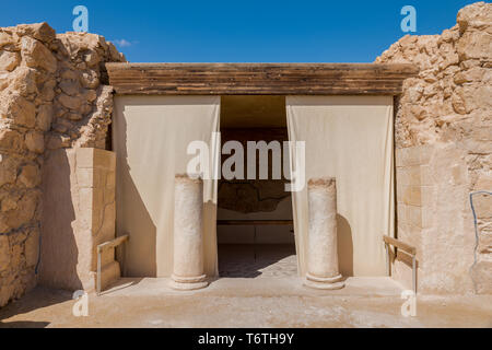 Antico Comandante della residenza a Masada e Re Erode antica fortezza Foto Stock