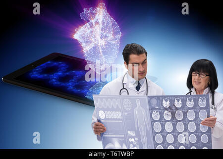 Due medici nel concetto di telemedicina Foto Stock