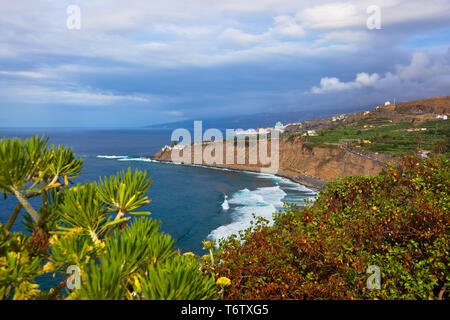 Spiaggia di Puerto de la Cruz - isola di Tenerife (Canarie) Foto Stock