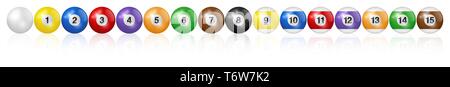 Palle da biliardo. Vettore di alta qualità immagine. Illustrazione Vettoriale