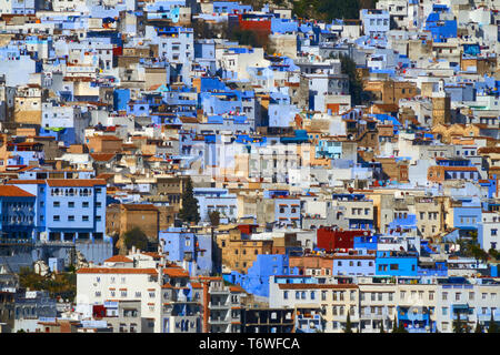 Città blu Chefchaouen in Marocco Foto Stock