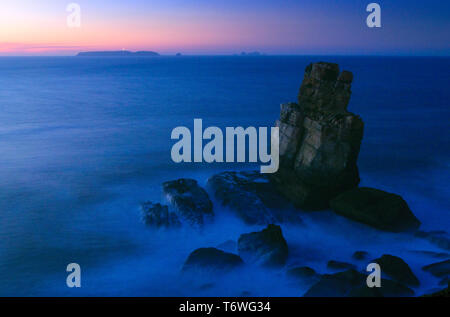 Seascape del capo Carvoeiro e isole Berlenga Peniche Portogallo Foto Stock