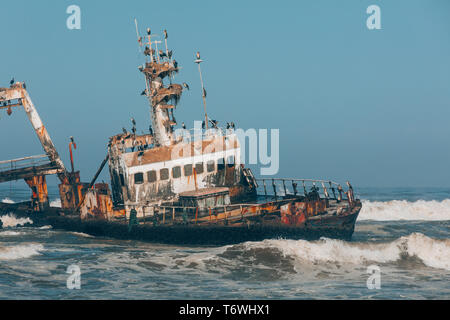 Naufragio Zeila - Hentiesbaai Skeleton Coast, Namibia Africa Foto Stock