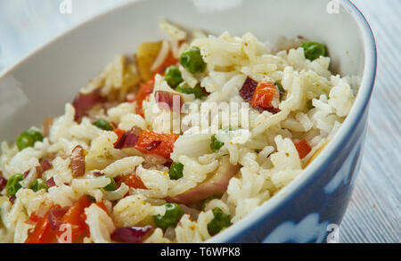 Bruciò Aglio Rice Foto Stock