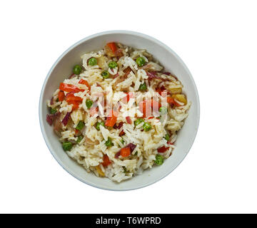 Bruciò Aglio Rice Foto Stock