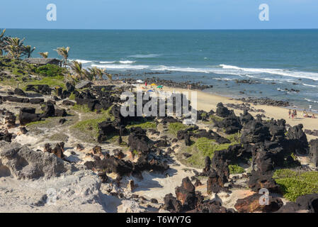 Bella spiaggia di Praia do Amor vicino a Pipa in Brasile Foto Stock