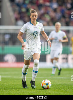 Colonia, Deutschland. 01 Maggio, 2019. Alexandra POPP (WOB) l'azione. Wolfsburg (WOB) - SC Friburgo (FR) 1: 0, su 01.05.2019 in Koeln/Germania. | Utilizzo di credito in tutto il mondo: dpa/Alamy Live News Foto Stock