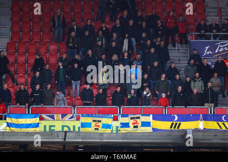 ENSCHEDE , 03-05-2019 , Grolsch Veste, stagione 2018 - 2019 , Keukenkampioen divisie , sostenitori Cambuur durante il gioco FC Twente - SC Cambuur Foto Stock