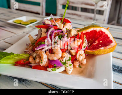 Seafood ceviche, in stile messicano. Foto Stock