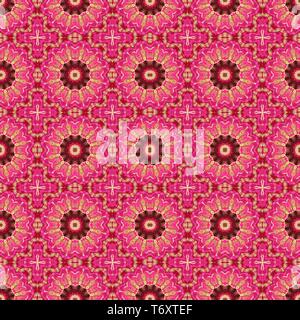 Abstract floral medie di colore rosso viola, burly legno scuro e color salmone pattern. perfetta cornice decorativa per banner, cartoline, poster o fasion creative Foto Stock