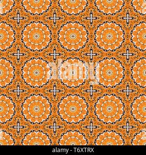 Carta da parati senza giunture pattern con bronzo, nero e bianco antico colori. può essere utilizzata per le carte di pagamento, poster, striscioni o texture fasion design. Foto Stock