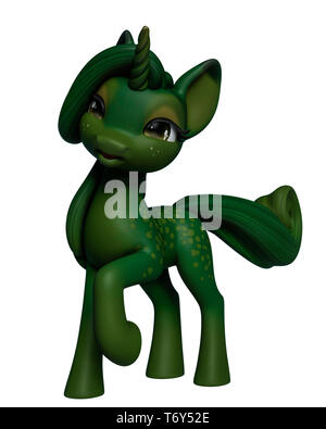 Questo grazioso unicorn cartoon per assicurarsi che metterà un po' di divertimento nelle tue creazioni Foto Stock
