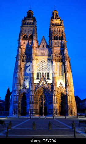 La cattedrale di Tours, Francia Foto Stock