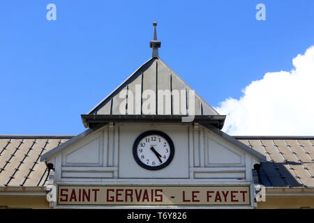 Gare SNCF Le Fayet-Saint-GERVAIS-les-Bains. Foto Stock