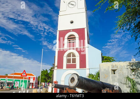 Fort Zoutman Museo Storico in Aruba è la costruzione più antica di Oranjestad, la città capitale Foto Stock