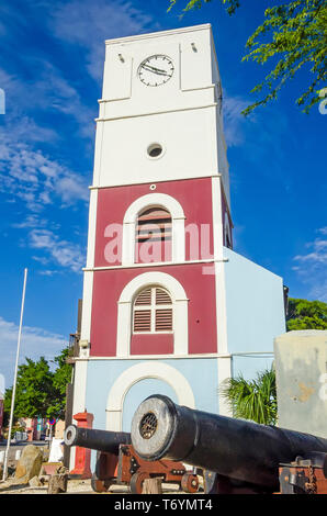 Fort Zoutman Museo Storico in Aruba è la costruzione più antica di Oranjestad, la città capitale Foto Stock