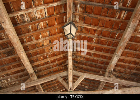 Tetto, Abbey Lagrasse, Aude, Francia Foto Stock