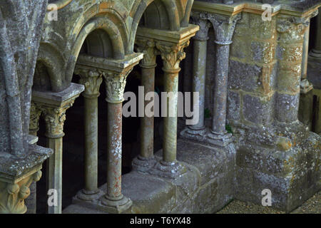 Abbey Lagrasse, Aude, Francia Foto Stock