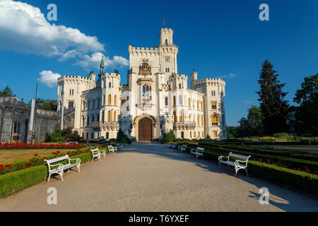 Repubblica ceca castle Hluboka nad Vltavou Foto Stock