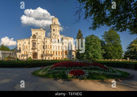 Repubblica ceca castle Hluboka nad Vltavou Foto Stock