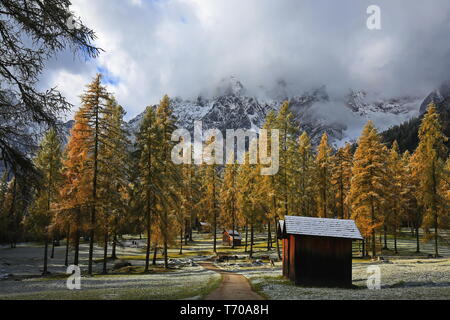 Fischleinbachtal è una valle nel cuore delle Dolomiti Foto Stock