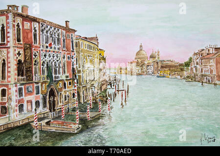 Venezia vista dal ponte dell'accademia Foto Stock