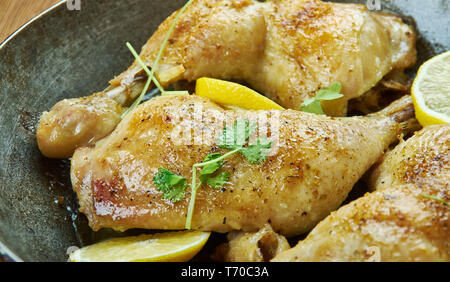 Pollo arrosto con Sumac Foto Stock