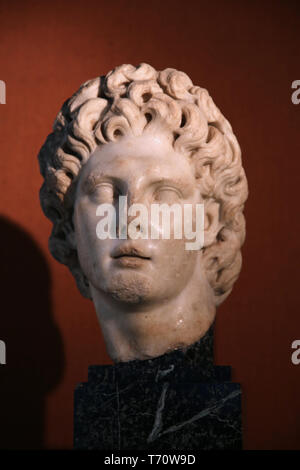 Alessandro il Grande (356BC-323BC). Italica, Andalusia.117-138 DC. Spagna. Museo archeologico di Siviglia. Andalusia. Spagna. Foto Stock