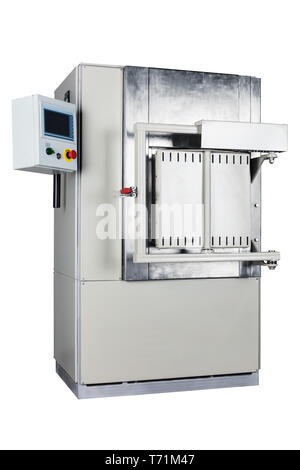 Forno sotto vuoto su sfondo bianco Foto Stock