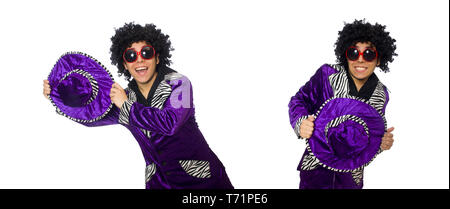 Funny Man in costume di velluto Foto Stock