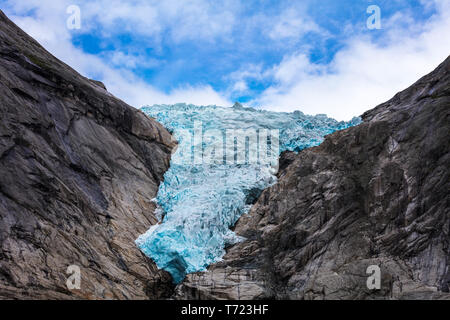 Il Ghiacciaio Briksdal, Olden, Norvegia Foto Stock