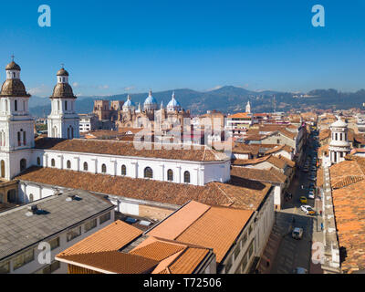 Mariscal Lamar Street vista aerea Ecuador Cuenca Foto Stock