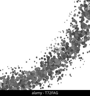 Vuoto curva astratta coriandoli modello di sfondo con puntini dispersi Illustrazione Vettoriale