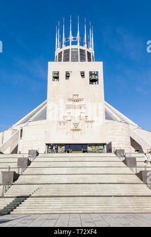 Liverpool cattedrale cattolica o Liverpool Metropolitan Cathedral la cattedrale di Liverpool Liverpool Merseyside England Regno Unito GB Europa Foto Stock