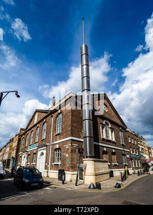 Brick Lane Moschea Brick Lane Jamme Masjid in Spitalfields E.Londra. Costruito 1743 ex sinagoga grande è il Grade II Listed. Divenne una moschea in 1976. Foto Stock