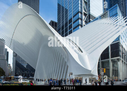 Occhio (©Santiago Calatrava 2018) WESTFIELD WORLD TRADE CENTER PERCORSO HUB DI TRASPORTO DAL CENTRO DI MANHATTAN A NEW YORK CITY USA
