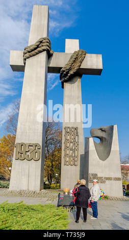 Poznan, Grande Polonia provincia, Polonia. Monumento alle Vittime del giugno 1956. Foto Stock