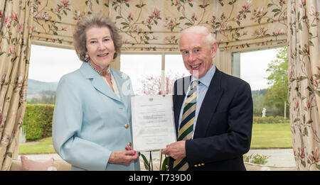 Vice Lord Luogotenente è coronato per Banffshire, con il Brigadiere Hugh Monro CBE essendo installato nel ruolo nel corso di una cerimonia. Foto Stock