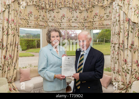 Vice Lord Luogotenente è coronato per Banffshire, con il Brigadiere Hugh Monro CBE essendo installato nel ruolo nel corso di una cerimonia. Foto Stock