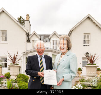 Vice Lord Luogotenente è coronato per Banffshire, con il Brigadiere Hugh Monro CBE essendo installato nel ruolo nel corso di una cerimonia. Foto Stock