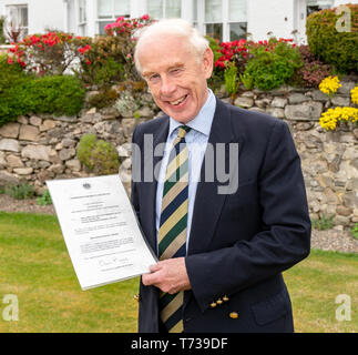 Vice Lord Luogotenente è coronato per Banffshire, con il Brigadiere Hugh Monro CBE essendo installato nel ruolo nel corso di una cerimonia. Foto Stock