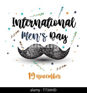 Illustrazione Vettoriale di International uomini s giorno dello sfondo. Illustrazione Vettoriale